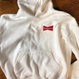 PacSun White Budweiser Hoodie